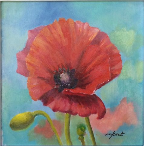 Poppin' Poppies 8x8 at Hunter Wolff Gallery